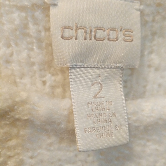 Chicos Jasmine Lace Trim Romantic Pullover Tunic Sweater Size 2 - Picture 11 of 16